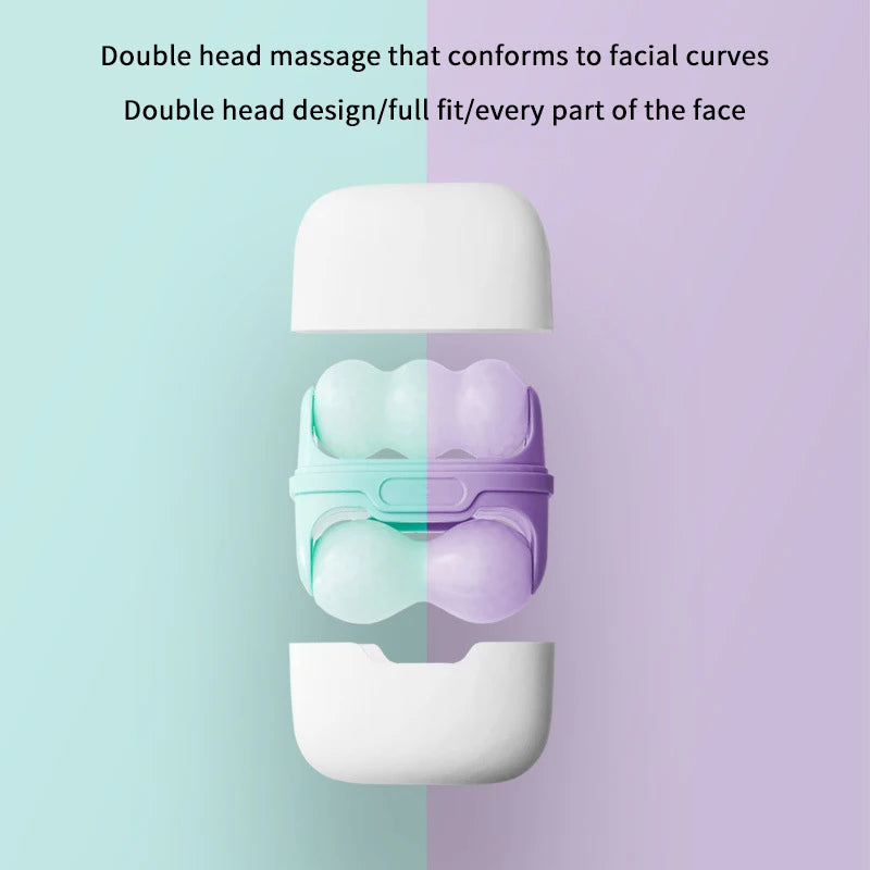 Rodillo Doble frío facial portátil