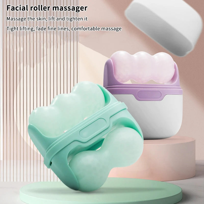 Rodillo Doble frío facial portátil